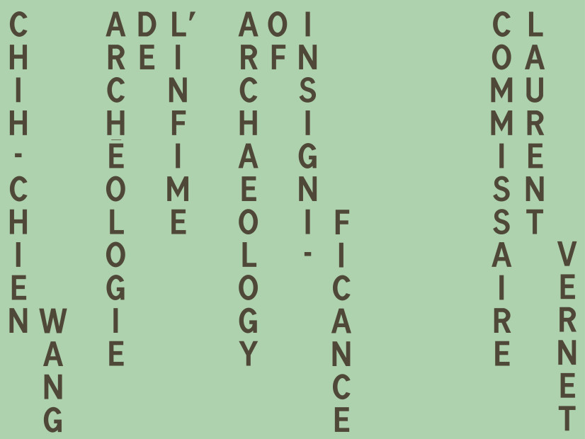 Chih-Chien Wang. Archéologie de l’infime